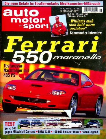 Deckblatt Auto Motor und Sport (16/1996)